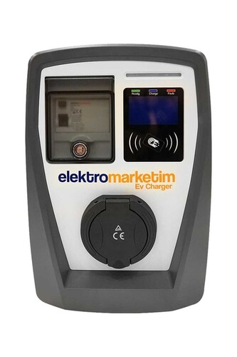 ELEKTROMARKETİM - Elektromarketim 22kW EV Araç Şarj Cihazı Kablosuz P170129